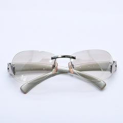 極美品 CHANEL シャネル リムレス サングラス アイウェア 4037 c.124/6I サイズ59□15 125 ココマーク シルバー クリア 中古 4a004070