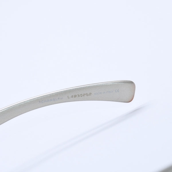 極美品 CHANEL シャネル リムレス サングラス アイウェア 4037 c.124/6I サイズ59□15 125 ココマーク シルバー クリア 中古 4a004070