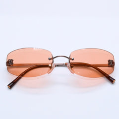 Very Good Condition CHANEL Rimless Sunglasses Eyewear 4002- c.124/22 Size 57□19 130 Here Mark Used 4a003986