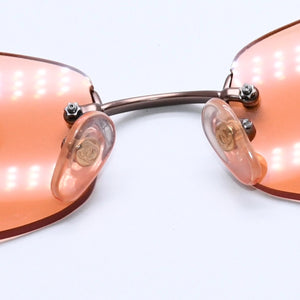 Very Good Condition CHANEL Rimless Sunglasses Eyewear 4002- c.124/22 Size 57□19 130 Here Mark Used 4a003986