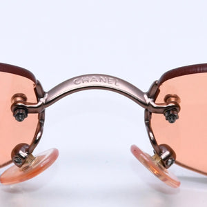 Very Good Condition CHANEL Rimless Sunglasses Eyewear 4002- c.124/22 Size 57□19 130 Here Mark Used 4a003986