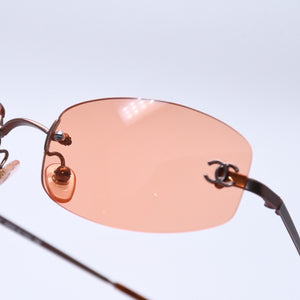 Very Good Condition CHANEL Rimless Sunglasses Eyewear 4002- c.124/22 Size 57□19 130 Here Mark Used 4a003986
