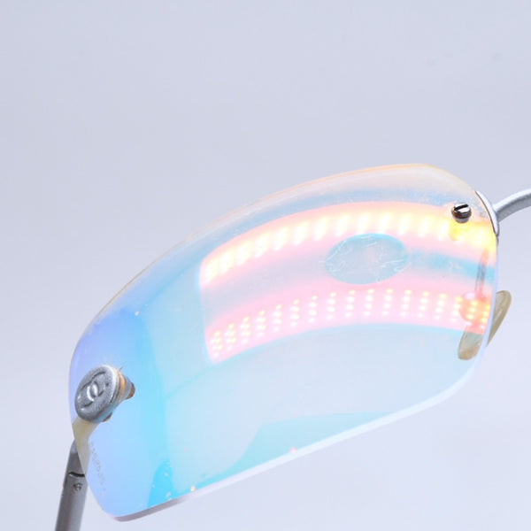 CHANEL Rimless Sunglasses Eyewear Coco Mark Silver Multicolor Plastic Metal Good Condition Used 4a004026