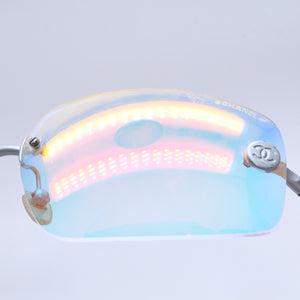 CHANEL Rimless Sunglasses Eyewear Coco Mark Silver Multicolor Plastic Metal Good Condition Used 4a004026