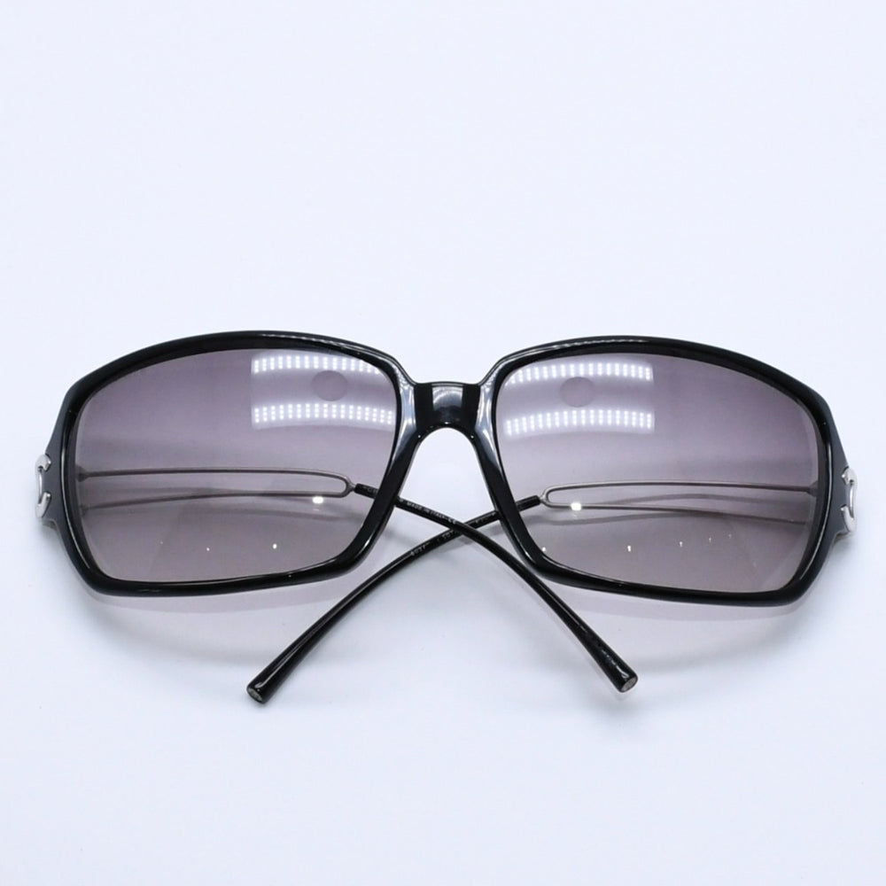 CHANEL シャネル サングラス アイウェア 5037 c.501/11 サイズ120 ココマーク ブラック シルバー 美品 中古 4a004050