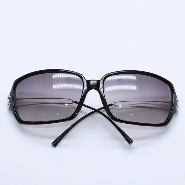 CHANEL シャネル サングラス アイウェア 5037 c.501/11 サイズ120 ココマーク ブラック シルバー 美品 中古 4a004050