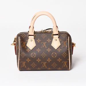 Like new LOUIS VUITTON Handbag M46234 Speedy Bandouliere 20 Brown Monogram Used 4a004074