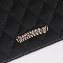 Load image into Gallery viewer, 極美品 CHROME HEARTS クロムハーツ ディナーバッグ クラッチバッグ ラージダガー マトラッセ ラムスキン ブラック 中古 4a004093