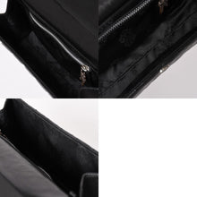 Load image into Gallery viewer, 極美品 CHROME HEARTS クロムハーツ ディナーバッグ クラッチバッグ ラージダガー マトラッセ ラムスキン ブラック 中古 4a004093