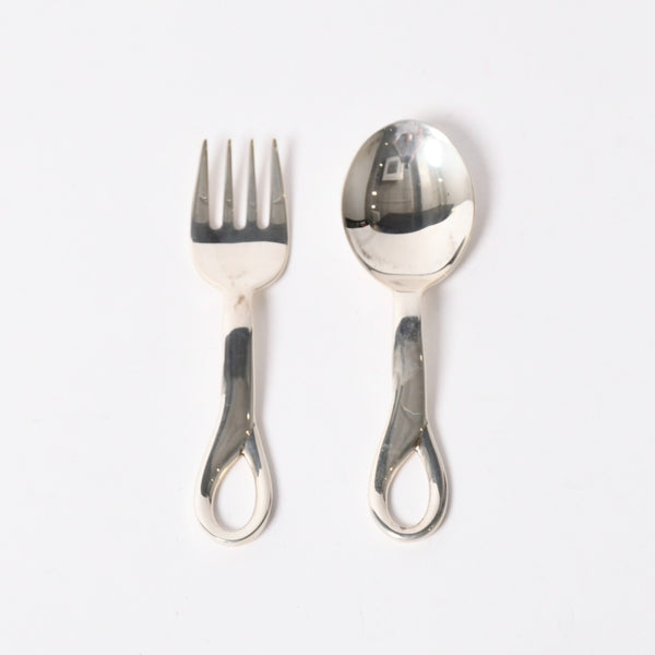 TIFFANY & Co. Tiffany spoon fork 2 piece set silver sterling silver mint condition used 4a003631