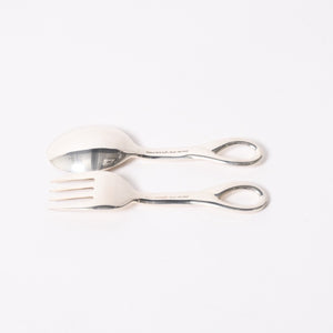 TIFFANY & Co. Tiffany spoon fork 2 piece set silver sterling silver mint condition used 4a003631