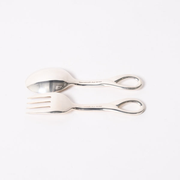 TIFFANY & Co. Tiffany spoon fork 2 piece set silver sterling silver mint condition used 4a003631