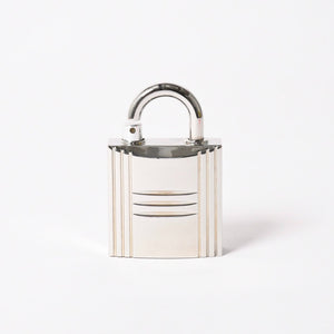 極美品 HERMES エルメス カデナモチーフ パフェボトル シルバー 香水 香水ボトル オブジェ シルバーカラー 中古 4a003671
