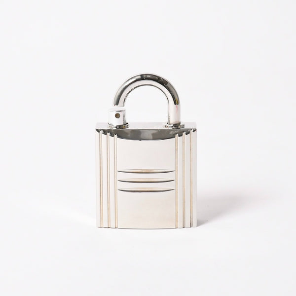 極美品 HERMES エルメス カデナモチーフ パフェボトル シルバー 香水 香水ボトル オブジェ シルバーカラー 中古 4a003671