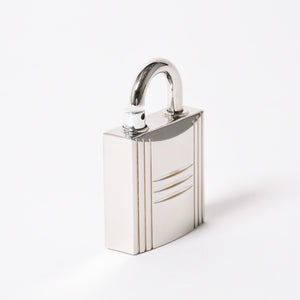 極美品 HERMES エルメス カデナモチーフ パフェボトル シルバー 香水 香水ボトル オブジェ シルバーカラー 中古 4a003671