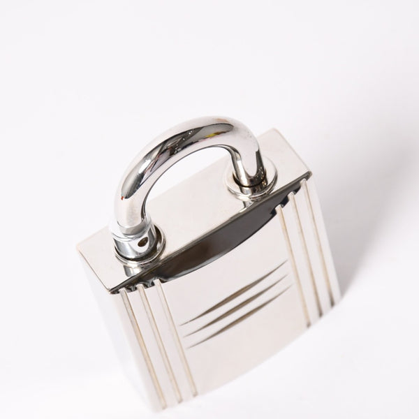 極美品 HERMES エルメス カデナモチーフ パフェボトル シルバー 香水 香水ボトル オブジェ シルバーカラー 中古 4a003671