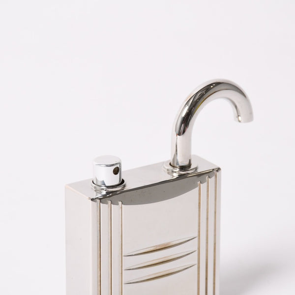 極美品 HERMES エルメス カデナモチーフ パフェボトル シルバー 香水 香水ボトル オブジェ シルバーカラー 中古 4a003671
