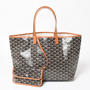 New and unused GOYARD Saint Louis PM bag tote bag STLCROPMLTY01CL03P brown PVC leather used 4a002824