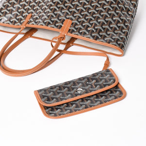 New and unused GOYARD Saint Louis PM bag tote bag STLCROPMLTY01CL03P brown PVC leather used 4a002824