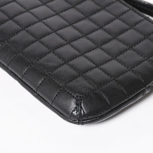 CHANEL シャネル チョコバー カメリア NO.5 ココマーク チェーンショルダーバッグ 10番台 レザー ブラック シルバー金具 美品 中古 4a004249