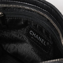 画像をギャラリービューアに読み込む, CHANEL シャネル チョコバー カメリア NO.5 ココマーク チェーンショルダーバッグ 10番台 レザー ブラック シルバー金具 美品 中古 4a004249