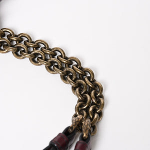 BOTTEGA VENETA Intrecciato Olimpianot Chain Shoulder Red Calf Wine Red Good Condition Used 4a003896