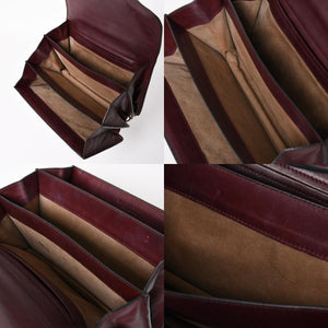 BOTTEGA VENETA Intrecciato Olimpianot Chain Shoulder Red Calf Wine Red Good Condition Used 4a003896