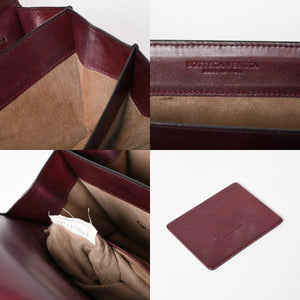 BOTTEGA VENETA Intrecciato Olimpianot Chain Shoulder Red Calf Wine Red Good Condition Used 4a003896