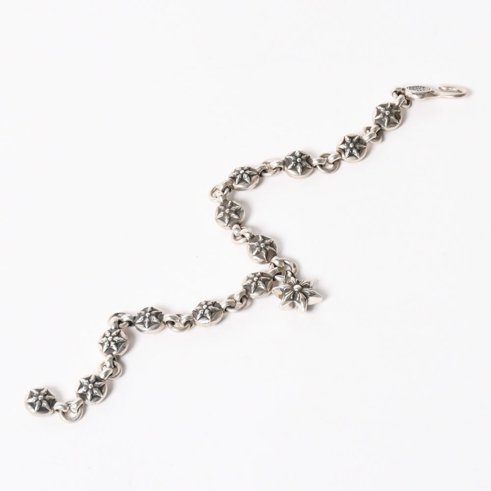 極美品 CHROME HEARTS クロムハーツ #1 スターボール ブレスレット 重量約53.1g 1991/.925刻印 12LINK 中古 4a004089