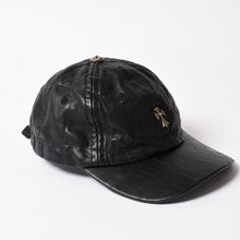 画像をギャラリービューアに読み込む, 新品未使用 CHROME HEARTS クロムハーツ CHクロス スパイダーウェブ レザーキャップ 帽子 シープスキン レザー シルバー925 ブラック 中古 4a004021