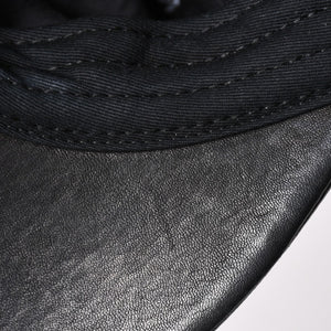 New and unused CHROME HEARTS CH Cross Spider Web Leather Cap Hat Sheepskin Leather Silver 925 Black Used 4a004021