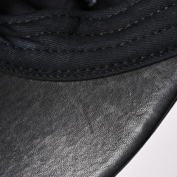 New and unused CHROME HEARTS CH Cross Spider Web Leather Cap Hat Sheepskin Leather Silver 925 Black Used 4a004021