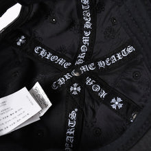 画像をギャラリービューアに読み込む, 新品未使用 CHROME HEARTS クロムハーツ CHクロス スパイダーウェブ レザーキャップ 帽子 シープスキン レザー シルバー925 ブラック 中古 4a004021