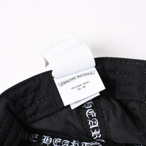 New and unused CHROME HEARTS CH Cross Spider Web Leather Cap Hat Sheepskin Leather Silver 925 Black Used 4a004021