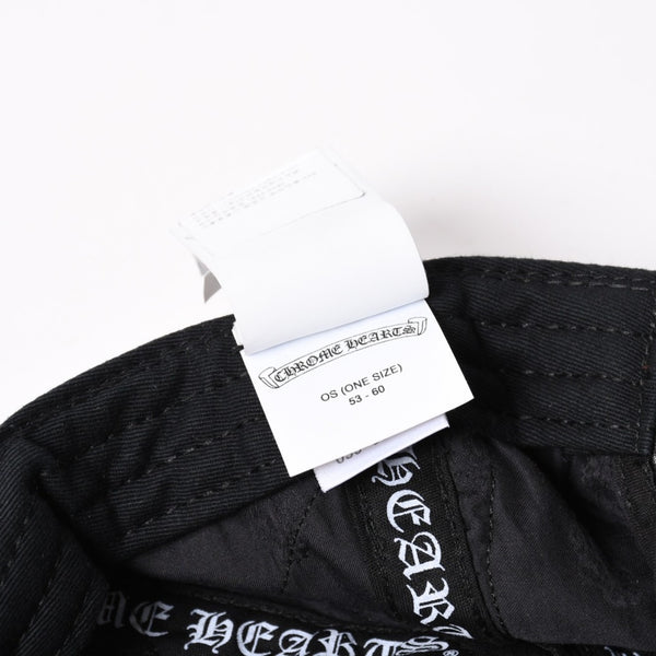 New and unused CHROME HEARTS CH Cross Spider Web Leather Cap Hat Sheepskin Leather Silver 925 Black Used 4a004021