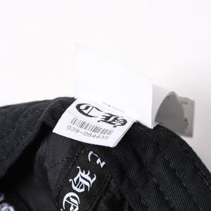 New and unused CHROME HEARTS CH Cross Spider Web Leather Cap Hat Sheepskin Leather Silver 925 Black Used 4a004021