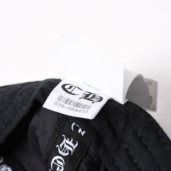 New and unused CHROME HEARTS CH Cross Spider Web Leather Cap Hat Sheepskin Leather Silver 925 Black Used 4a004021