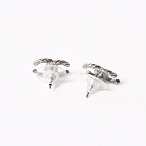 CHANEL Cocomark earrings accessories Weight approx. 2.39g B15B stamp Silver Metal For both ears Good condition Used 4a003122