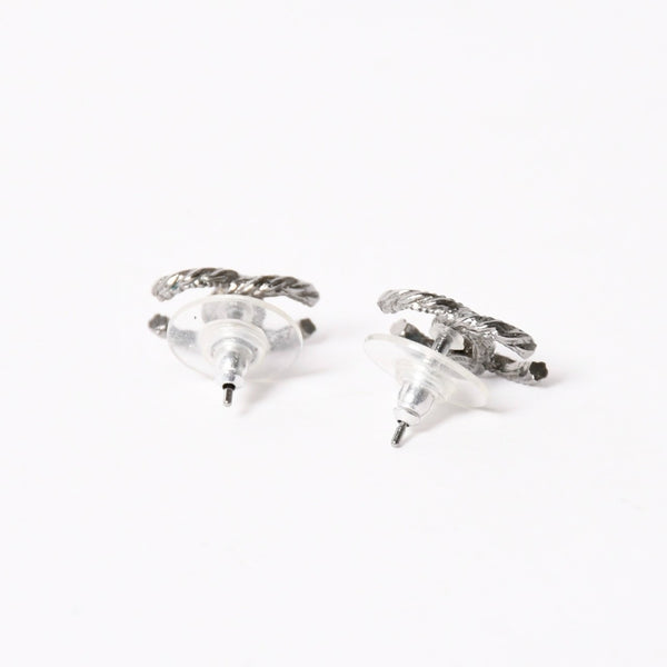 CHANEL Cocomark earrings accessories Weight approx. 2.39g B15B stamp Silver Metal For both ears Good condition Used 4a003122