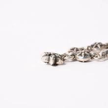 画像をギャラリービューアに読み込む, 極美品 CHROME HEARTS クロムハーツ #1 スターボール ブレスレット 重量約53.1g 1991/.925刻印 12LINK 中古 4a004089