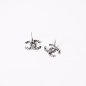 CHANEL Cocomark earrings accessories Weight approx. 2.39g B15B stamp Silver Metal For both ears Good condition Used 4a003122
