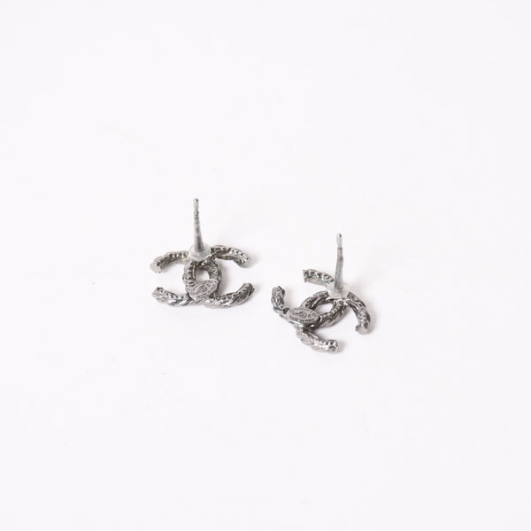 CHANEL Cocomark earrings accessories Weight approx. 2.39g B15B stamp Silver Metal For both ears Good condition Used 4a003122