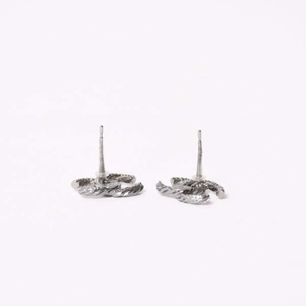 CHANEL Cocomark earrings accessories Weight approx. 2.39g B15B stamp Silver Metal For both ears Good condition Used 4a003122