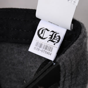 New and unused CHROME HEARTS TRUCKER CAP CH Patch Trucker Cap ONE SIZE Gray Wool Silver 925 Used 4a004099