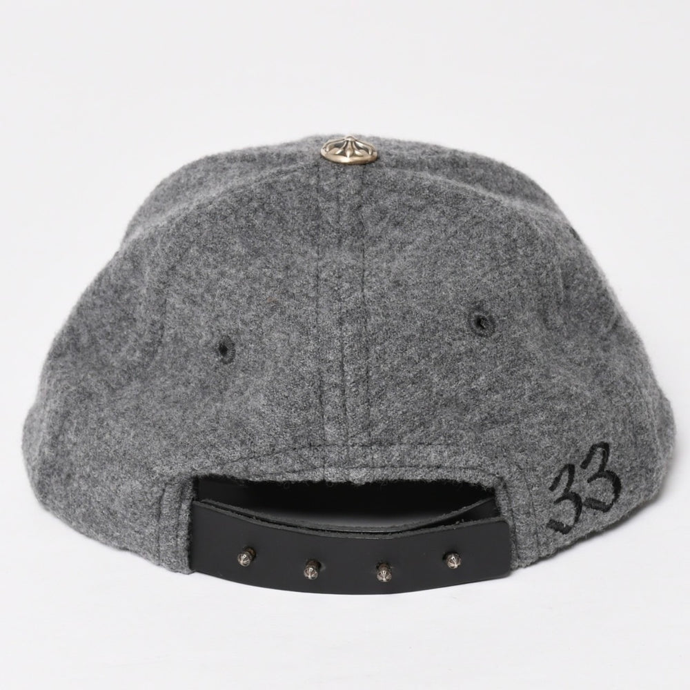 New and unused CHROME HEARTS TRUCKER CAP CH Patch Trucker Cap ONE SIZE Gray Wool Silver 925 Used 4a004099