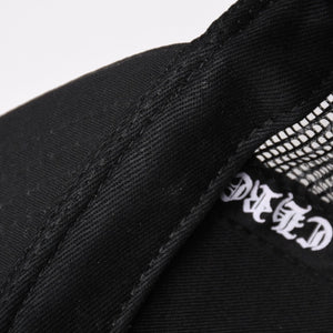 極美品 CHROME HEARTS クロムハーツ ベースボールキャップ CHクロス 刺繍 トラッカーキャップ 帽子 ブラック 4a004103