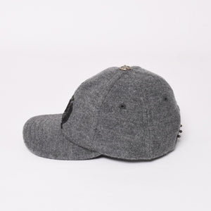 New and unused CHROME HEARTS TRUCKER CAP CH Patch Trucker Cap ONE SIZE Gray Wool Silver 925 Used 4a004099