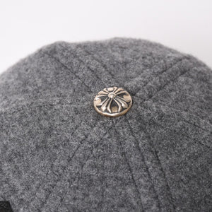 New and unused CHROME HEARTS TRUCKER CAP CH Patch Trucker Cap ONE SIZE Gray Wool Silver 925 Used 4a004099
