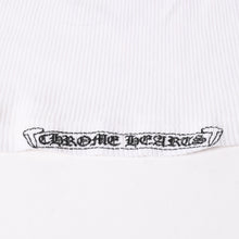 画像をギャラリービューアに読み込む, CHROME HEARTS クロムハーツ リブタンクトップ ノースリーブ ホワイト Lサイズ CHクロス スクロールラベル Tバー 美品 中古 4a004071