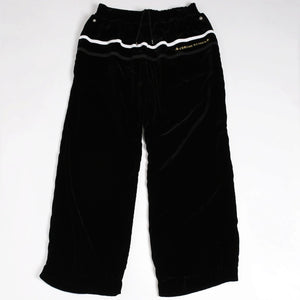 新品未使用品 CHROME HEARTS クロムハーツ Y NOT 25AW トラックパンツ サイズL レーヨン ベロア ブラック 中古 4a004095